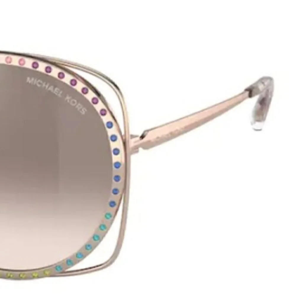 Michael Kors Rialto 1118B Sunglasses, Rainbow, Rose Gold, New with Case